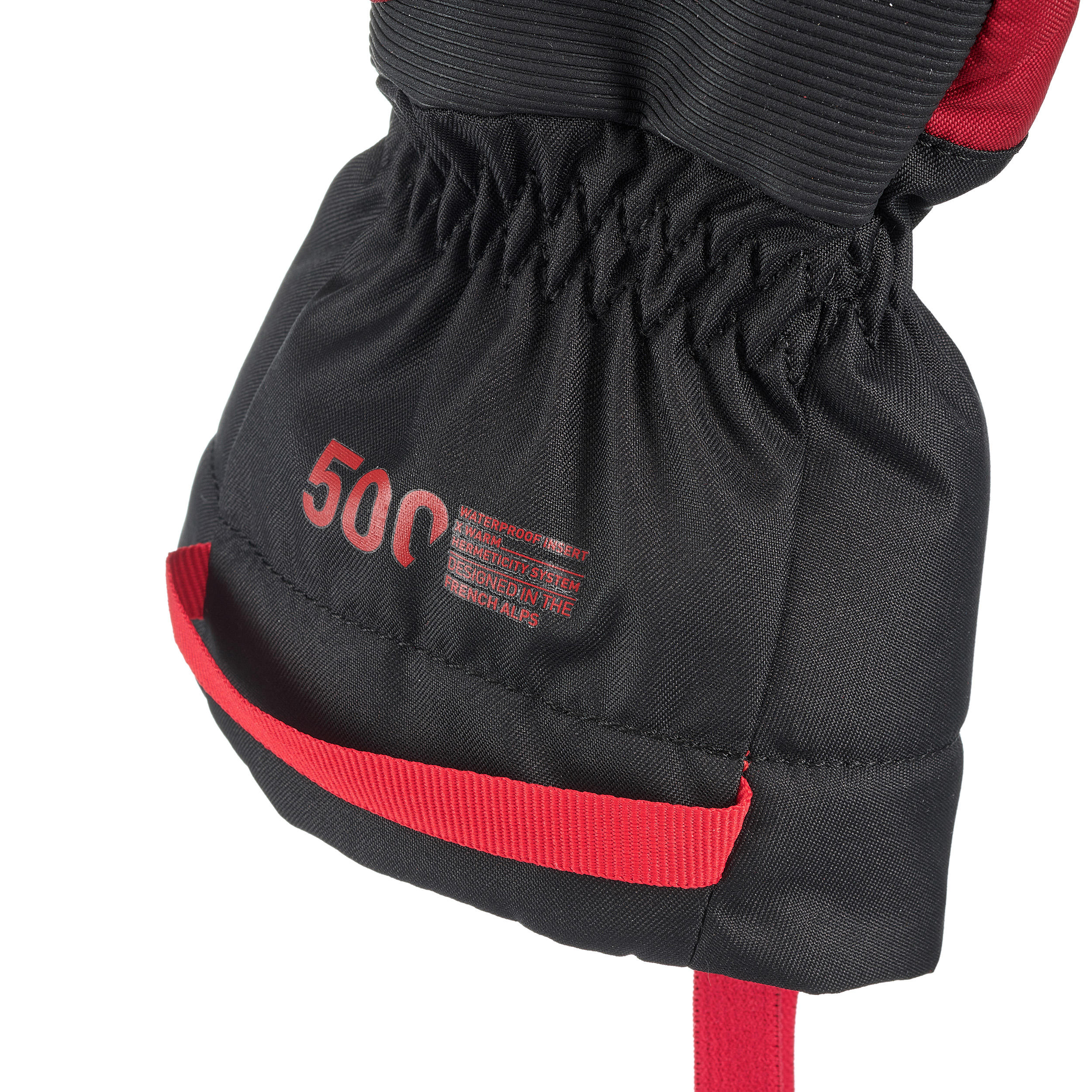 KIDS’ WARM AND WATERPROOF SKI GLOVES 500 BORDEAUX 4/7