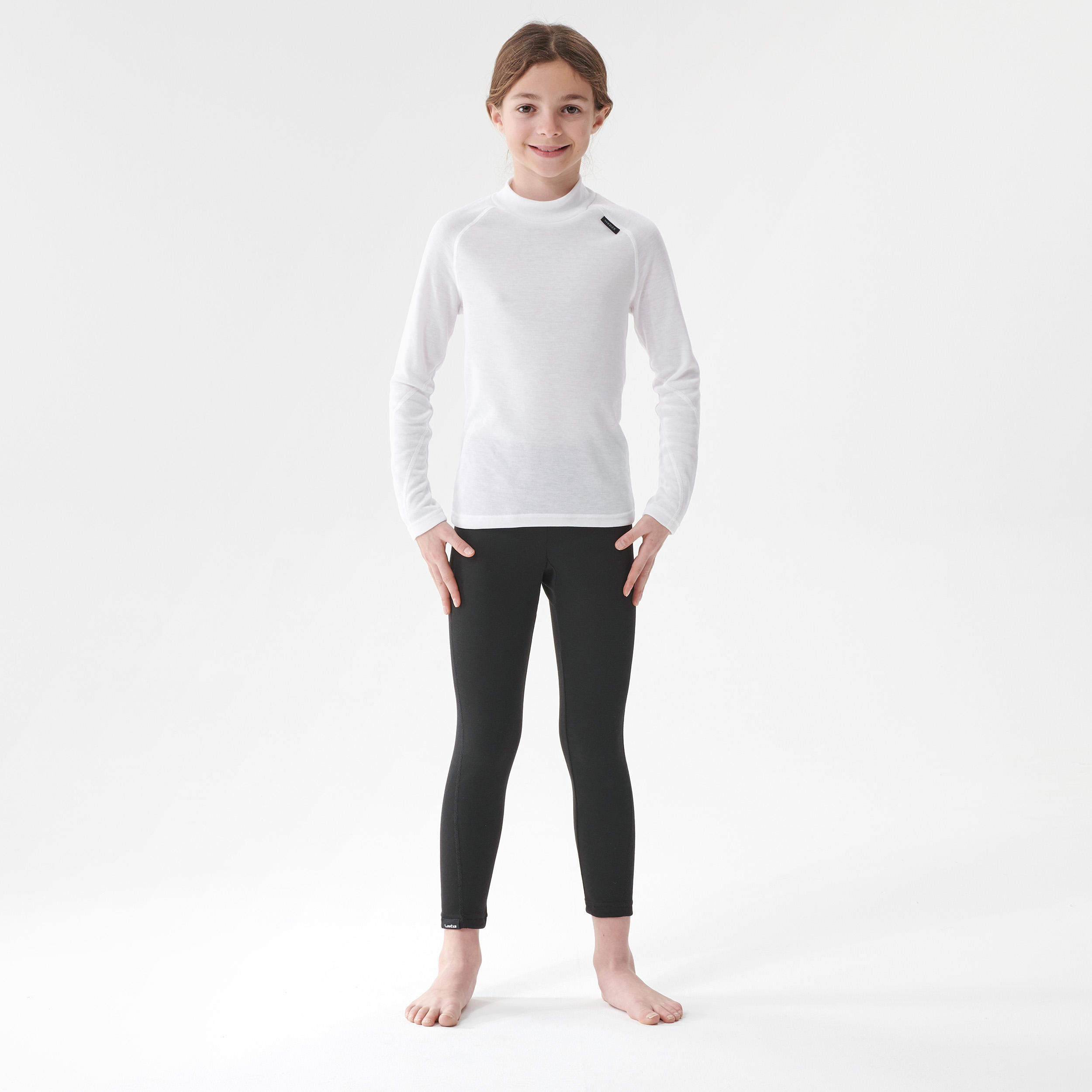 white ski base layer