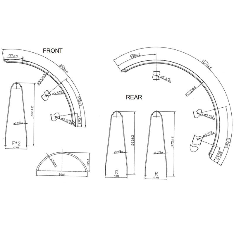 Guarda-lamas 28" preto par original 7/btwin 7/Original 900E