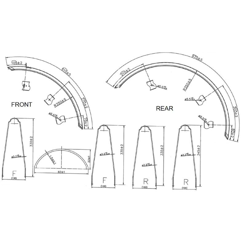 Paar spatborden 26" zwart Original 7 /B'Twin 7 /Original 900E