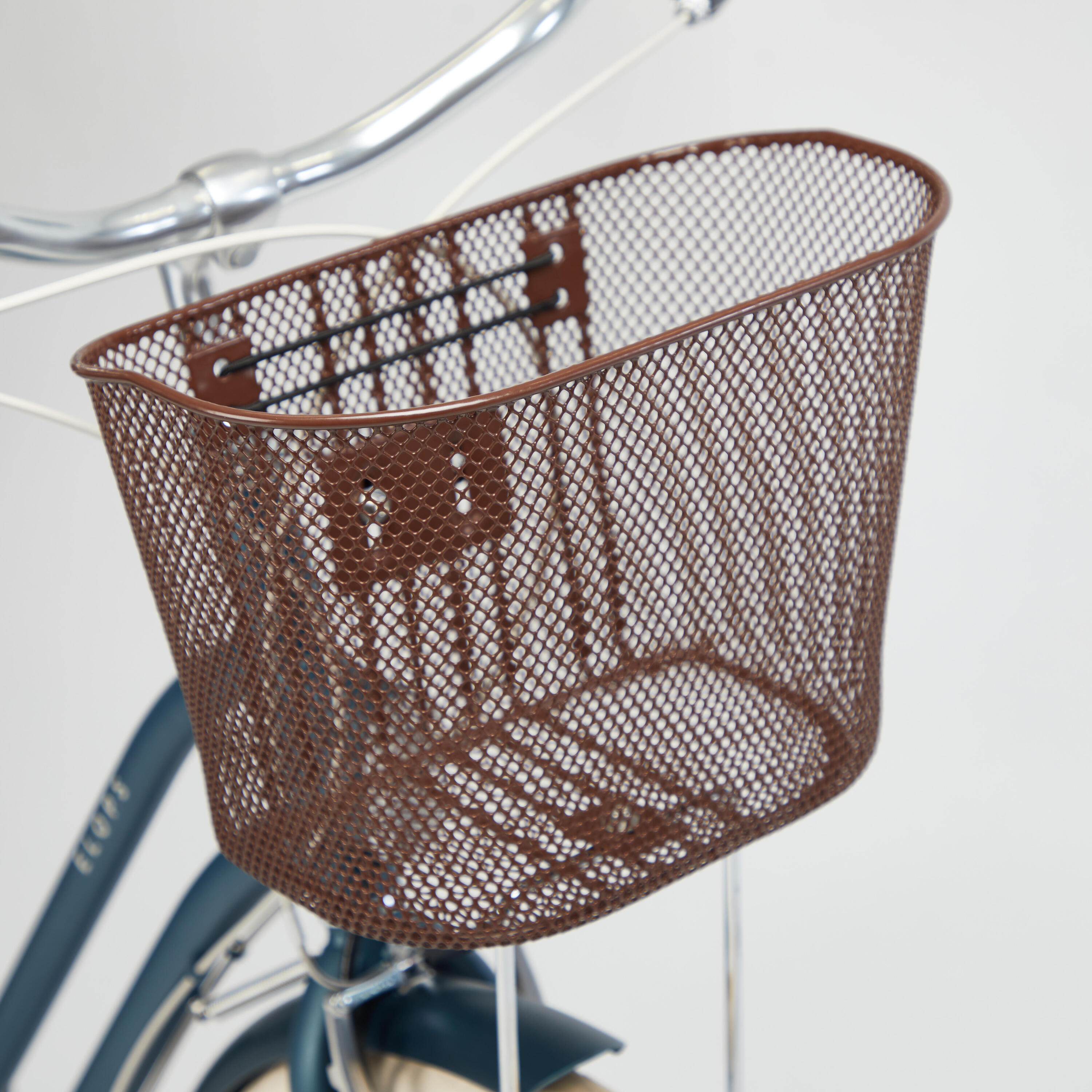 Bicicleta urbana cuadro bajo Elops 540 azul petróleo 9/13
