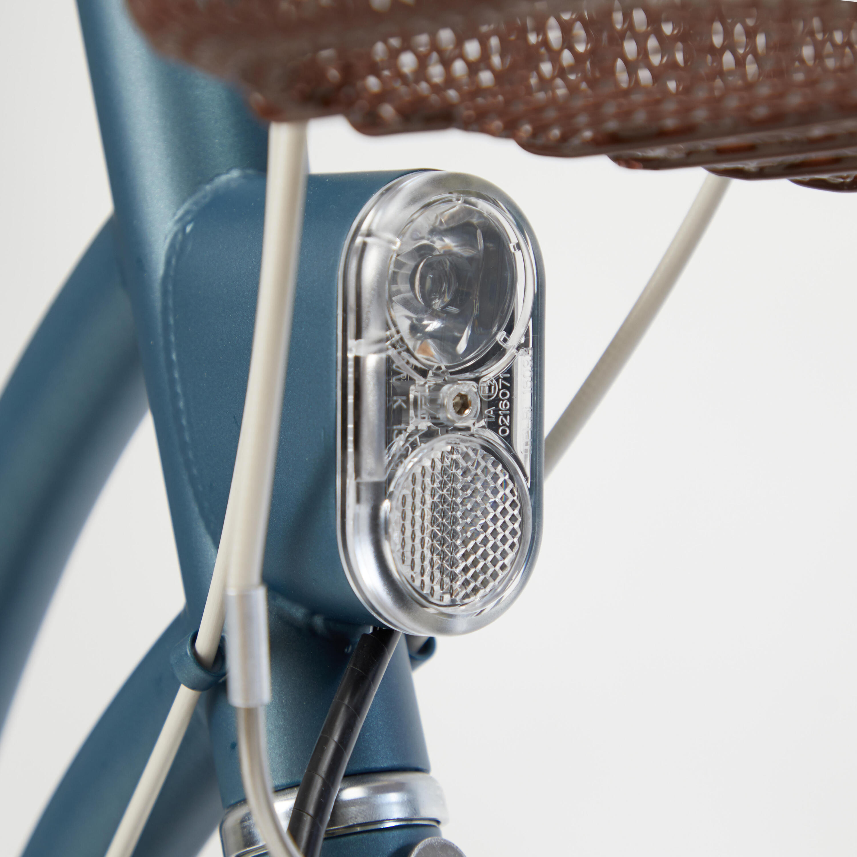 Bicicleta urbana cuadro bajo Elops 540 azul petróleo 8/13