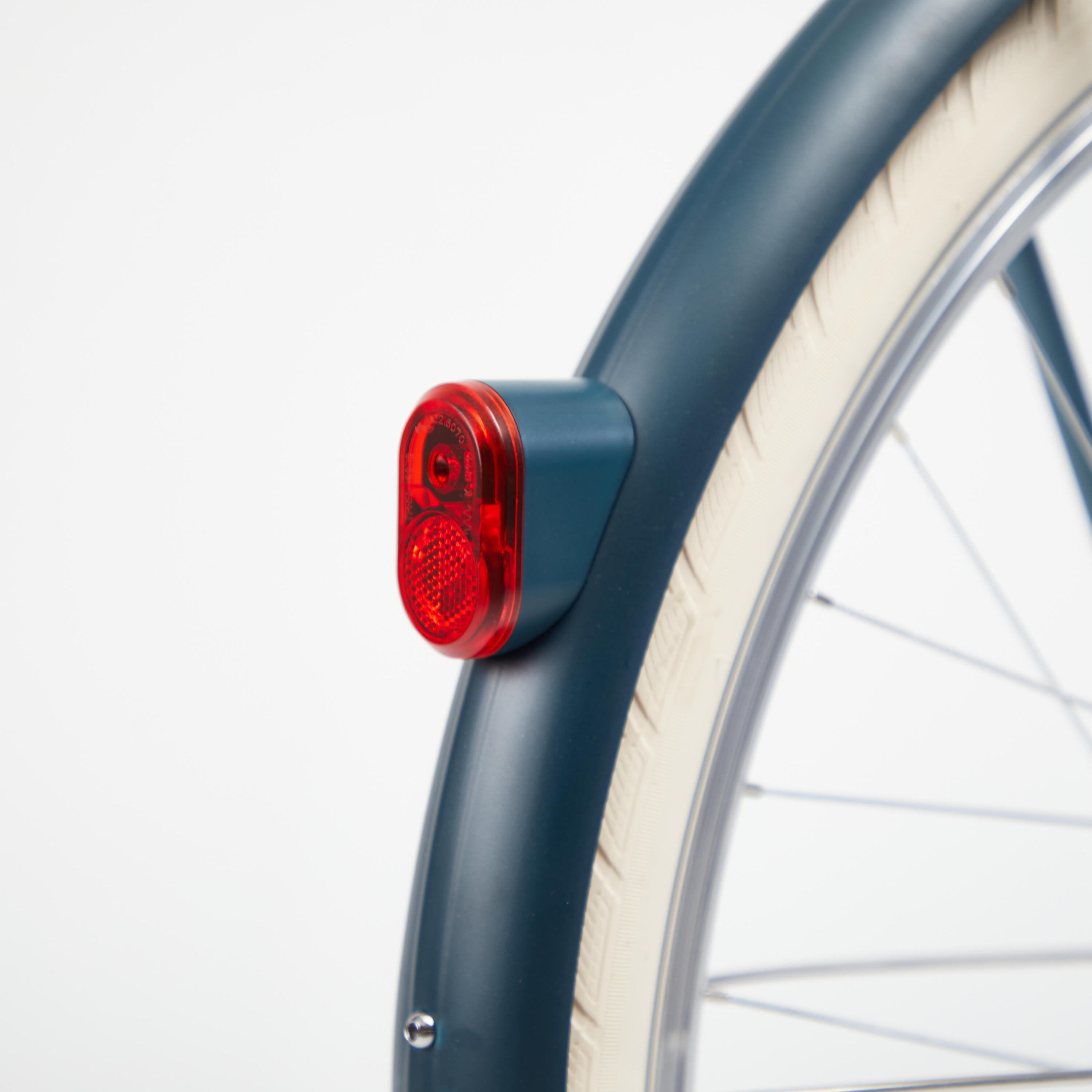 Bicicleta urbana cuadro bajo Elops 540 azul petróleo 7/13