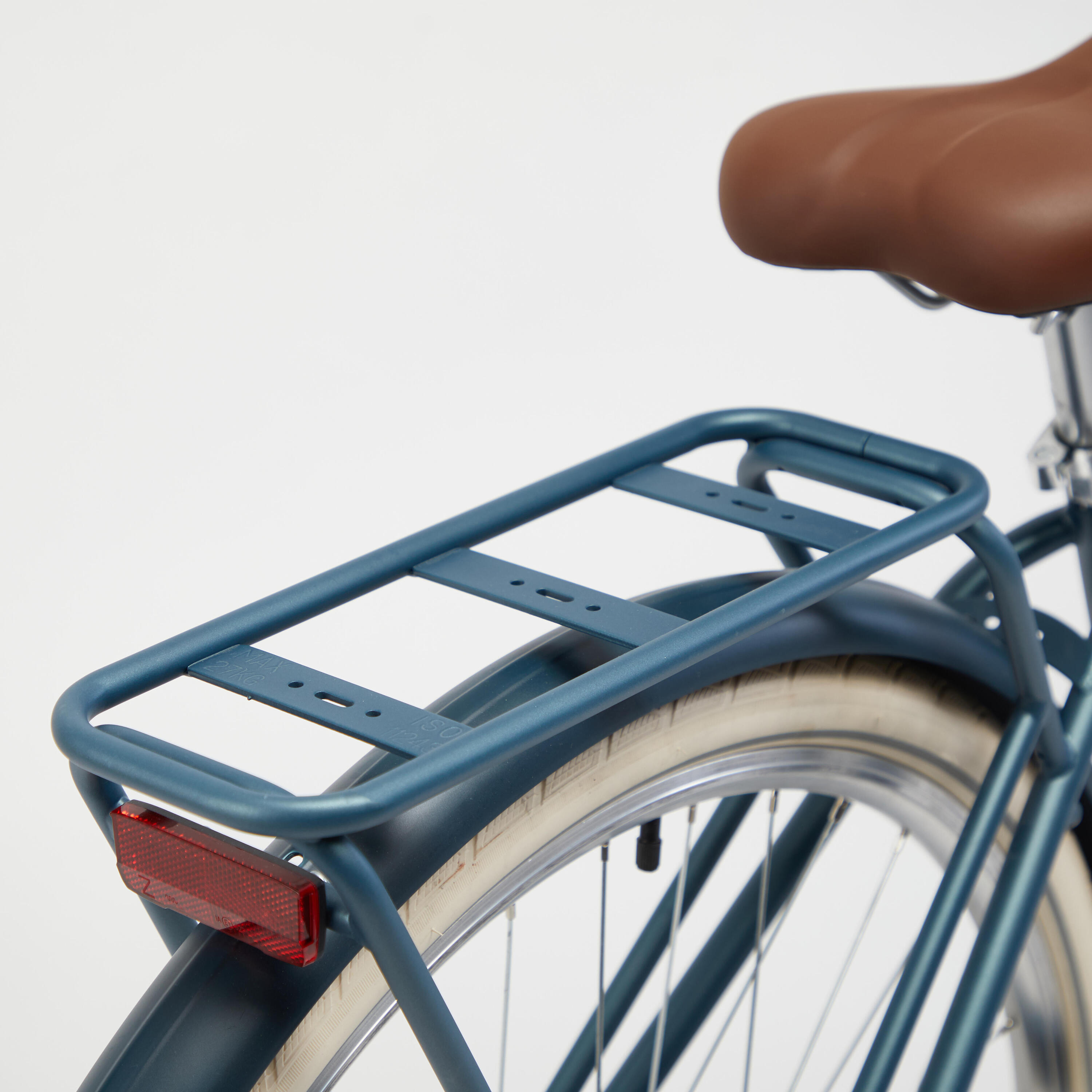 Bicicleta urbana cuadro bajo Elops 540 azul petróleo 5/13