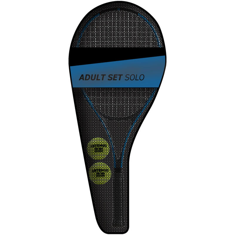 SET TENNIS ADULTE SOLO 1 RAQUETTE 2 BALLES 1 HOUSSE