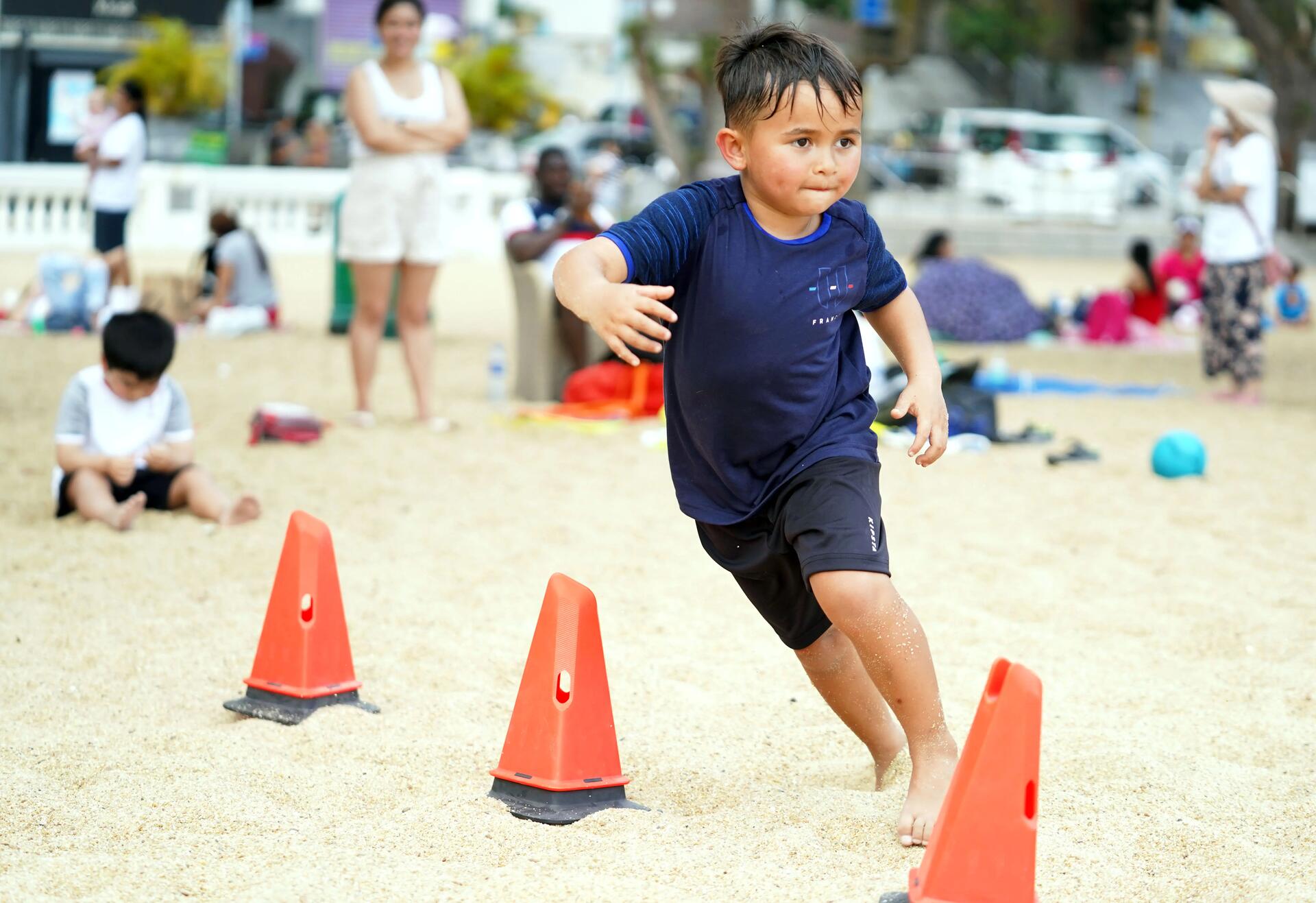 movimiento S con conos