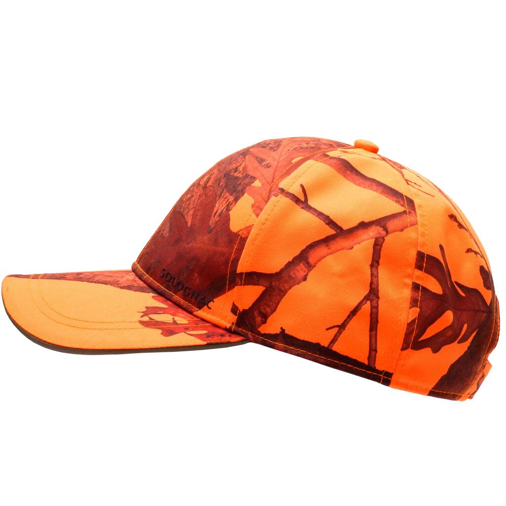 Jagdmütze / Schirmmütze 500 camouflage / orange