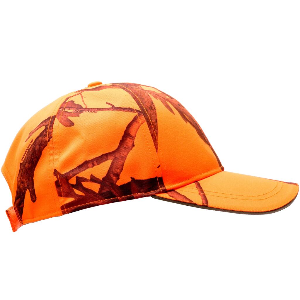 Poľovnícka šiltovka 500 oranžová maskovacia
