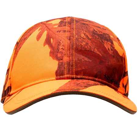 Medžioklinė kepuraitė „500“, oranžinis kamufliažas