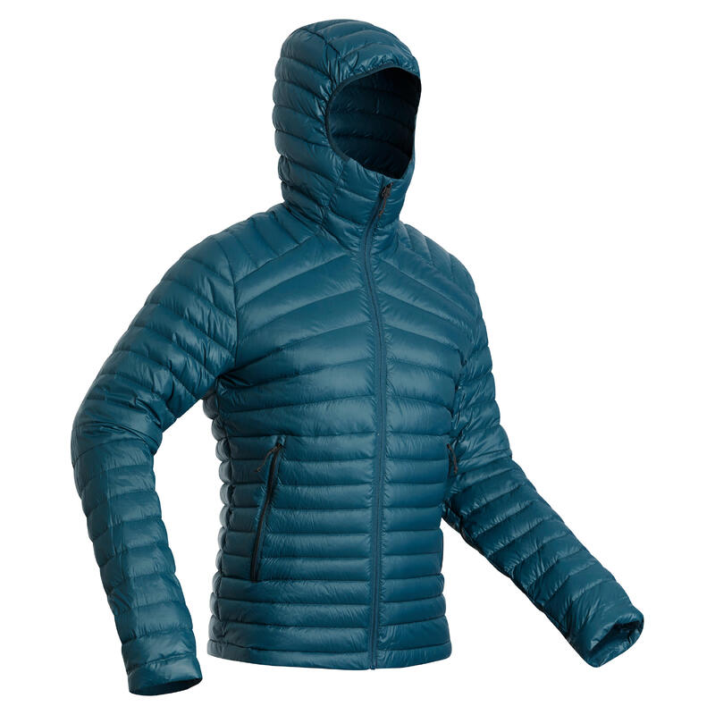 Férfi kapucnis kabát túrázáshoz MT100, -5 °C-ig 