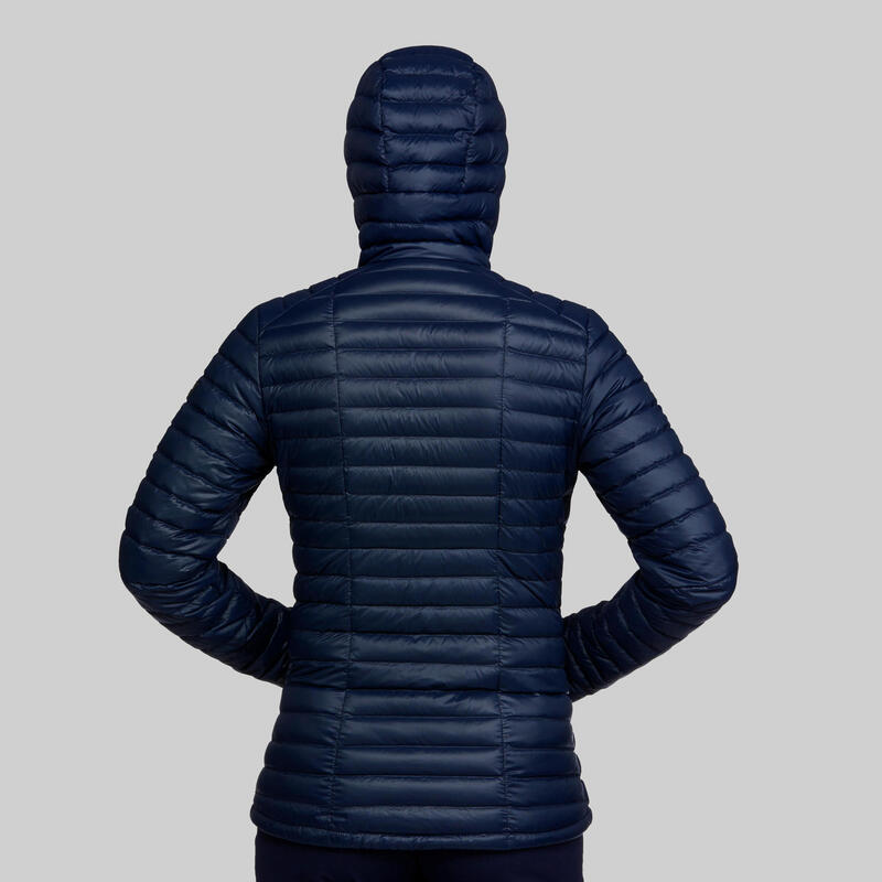 Donsjas met capuchon voor bergtrekking dames MT100 -5°C