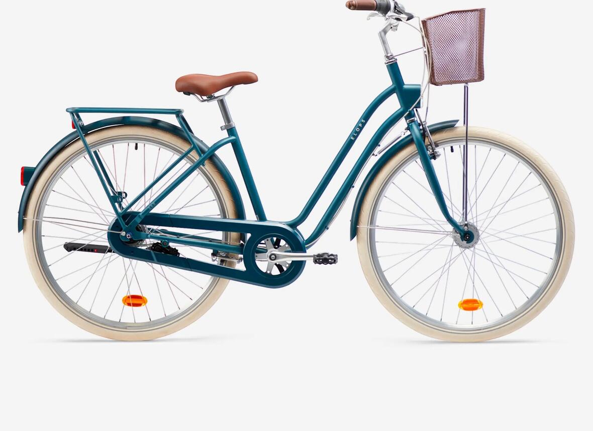 ELOPS 540 PETROLBLAU NEUHEIT CITY BIKE DECATHLON SUPPORT-SEITE