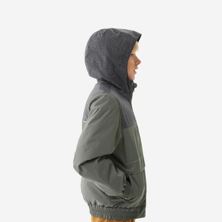 Куртка дитяча SH100 X-WARM для туризму водонепроникна на 7-15 років -1°C хакі