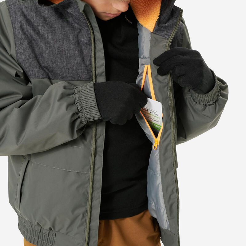 KIDS’ WARM AND WATERPROOF WINTER HIKING JACKET SH100 3.5°C 715