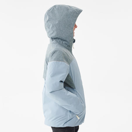 Куртка дитяча SH100 X-Warm для туризму, водонепроникна - Блакитна