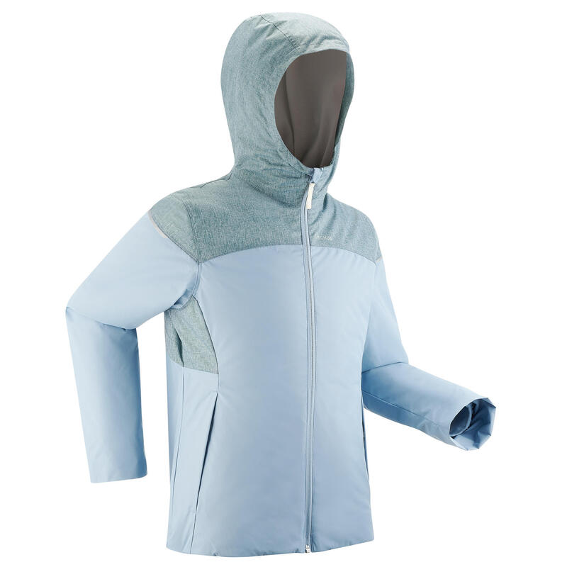 Winterjacke Kinder bis -3 °C wasserdicht Winterwandern Gr. 122–170 - SH100 X-Warm blau