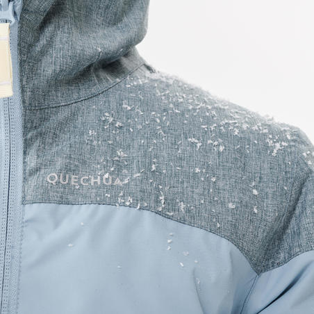 Куртка дитяча SH100 X-Warm для туризму, водонепроникна - Блакитна
