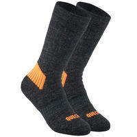 Dečje čarape za planinarenje - SH100 WARM MID - 2 para
