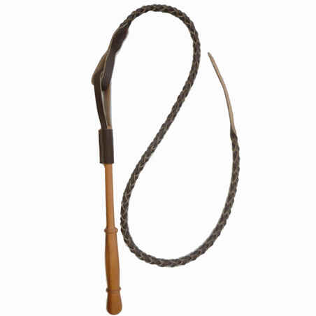 Leather hunting whip