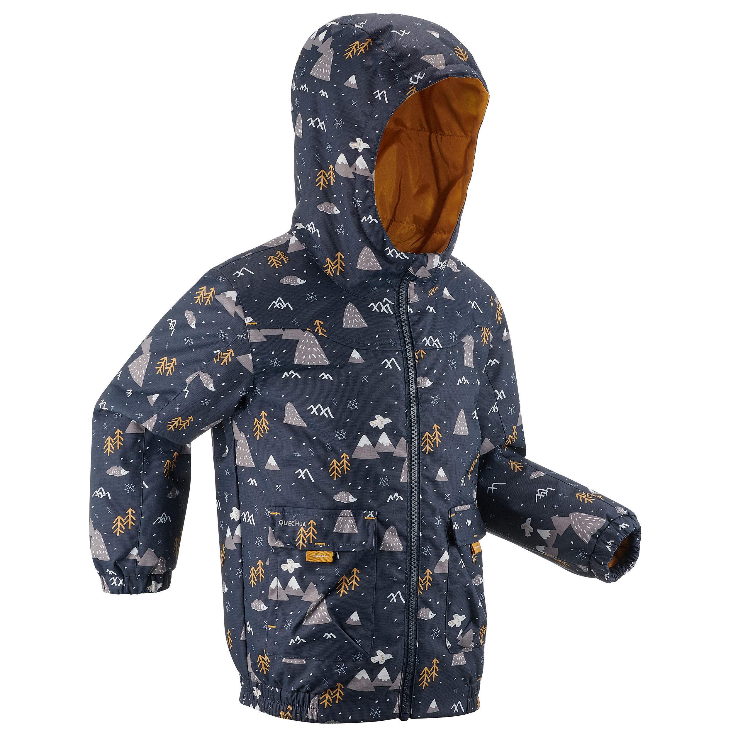 GIACCA IMPERMEABILE DA TREKKING INVERNALE - SH100 WARM - BAMBINI 2 - 6 ANNI