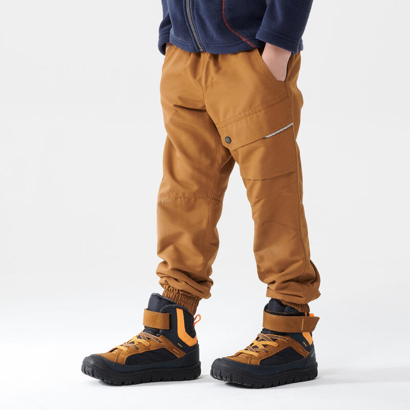 Pantaloni montagna bambino SH100 X-WARM marroni