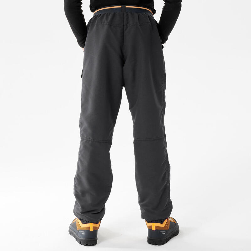 KIDS’ WARM WATER-REPELLENT HIKING TROUSERS - SH100 X-WARM - 7-15 YEARS