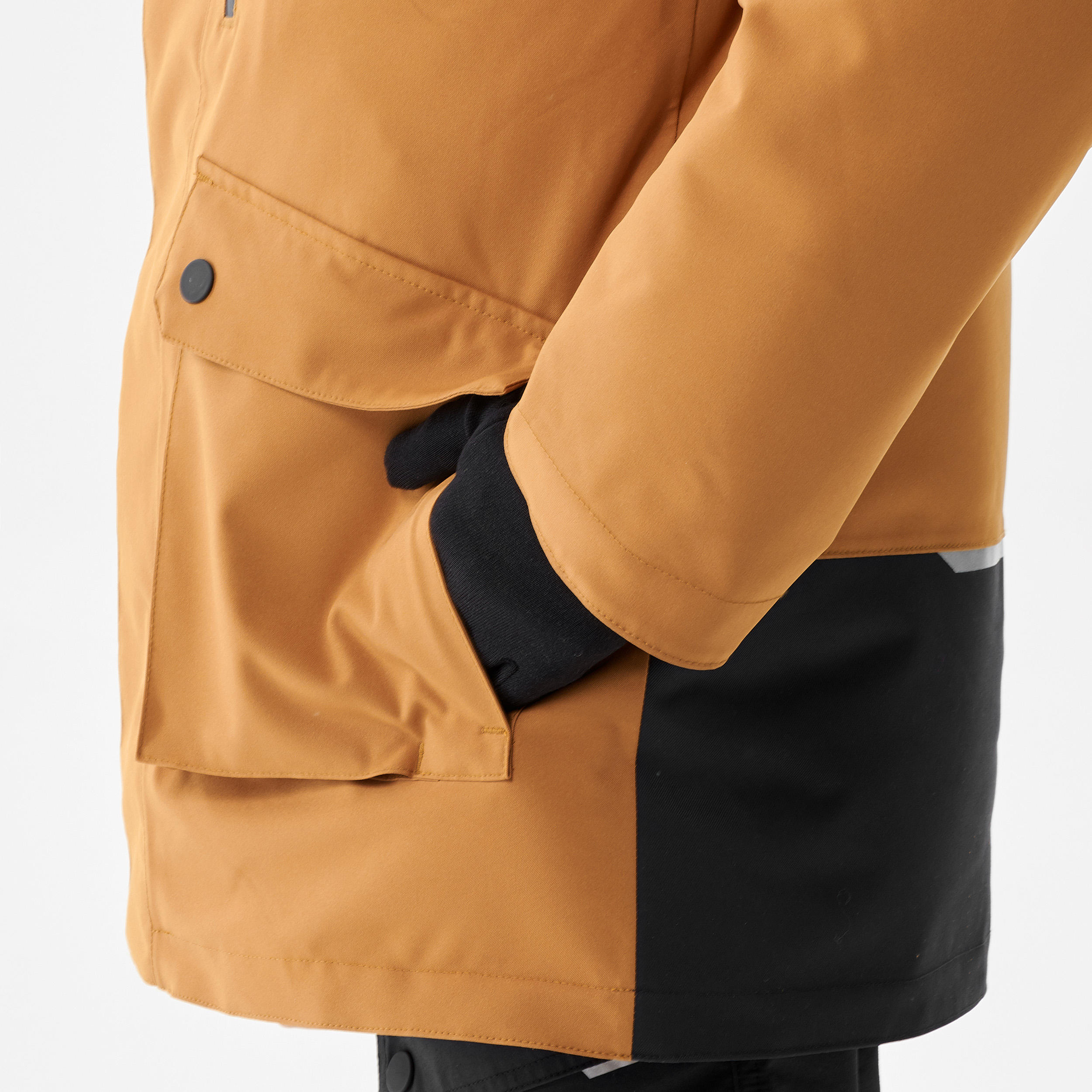 QUECHUA Hrejivá a nepremokavá turistická bunda SH500 U-Warm pre deti od 7 do 15 rokov 12-13 r (151-160 cm) · záber 10