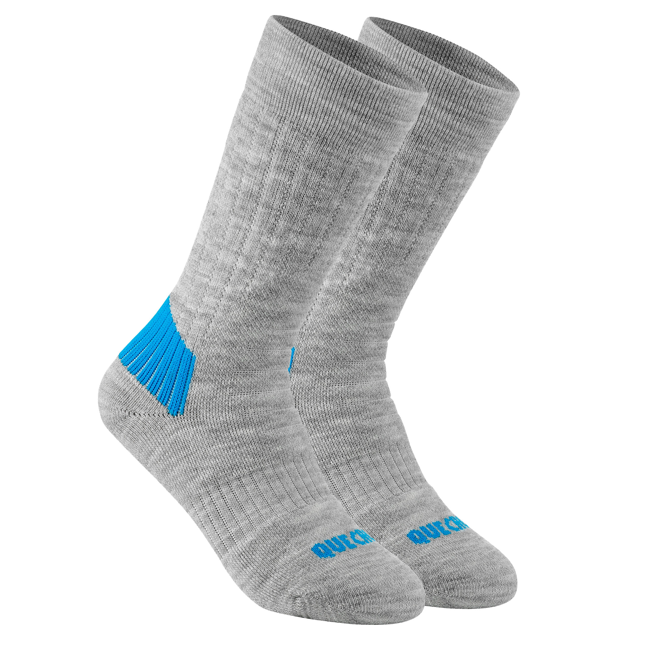 Children's warm hiking socks - SH100 WARM MID - x2 pairs 2/3