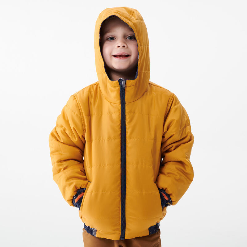 CHILDREN'S WARM WATERPROOF HIKING JACKET - SH100 WARM - AGE 2-6