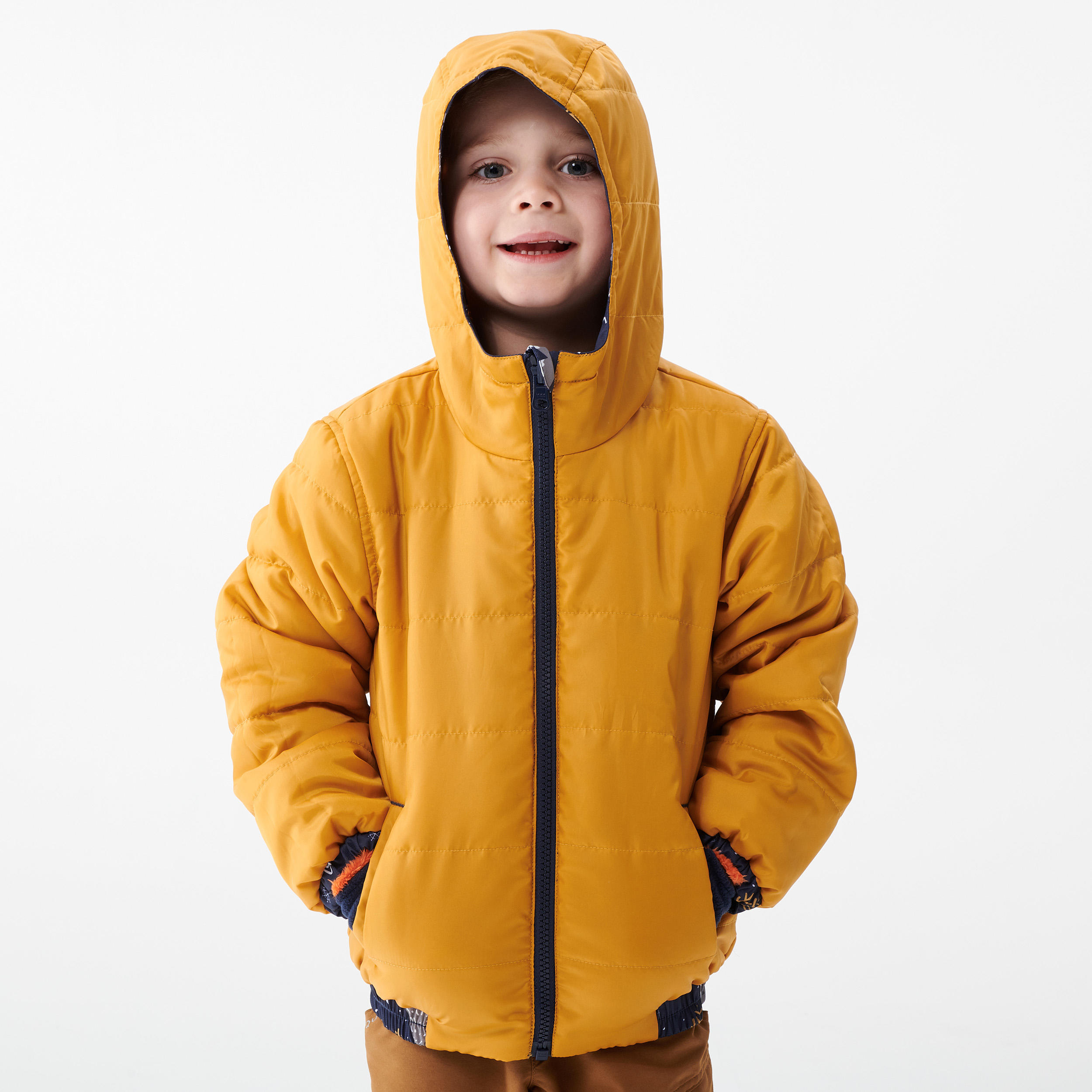 GIACCA IMPERMEABILE DA TREKKING INVERNALE - SH100 WARM - BAMBINI 2 - 6 ANNI