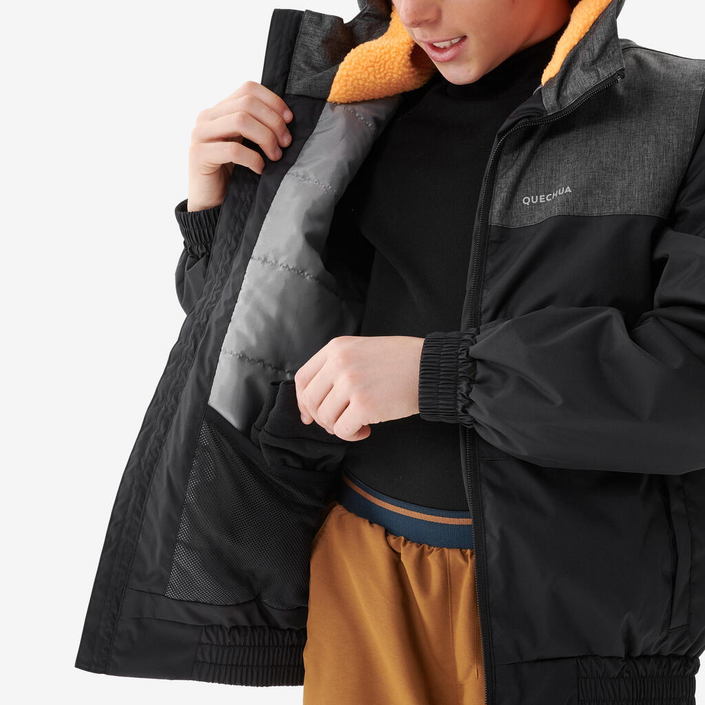 Detská zimná turistická bunda SH100 X-Warm do -3,5 °C nepremokavá 7-15 rokov