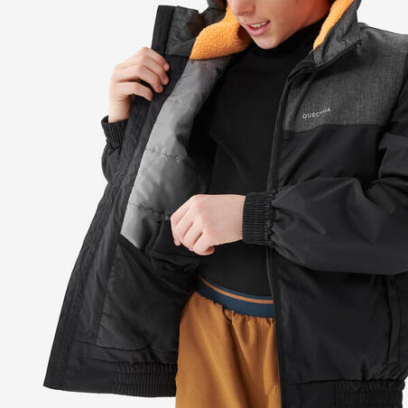 Куртка дитяча SH100 для зимового туризму водонепроникна -3,5°C для 7-15 років чорна