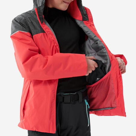 VESTE HIVER CHAUDE ET IMPERMÉABLE DE RANDONNÉE - SH100 -3°C - ENFANT 7 - 15 ANS