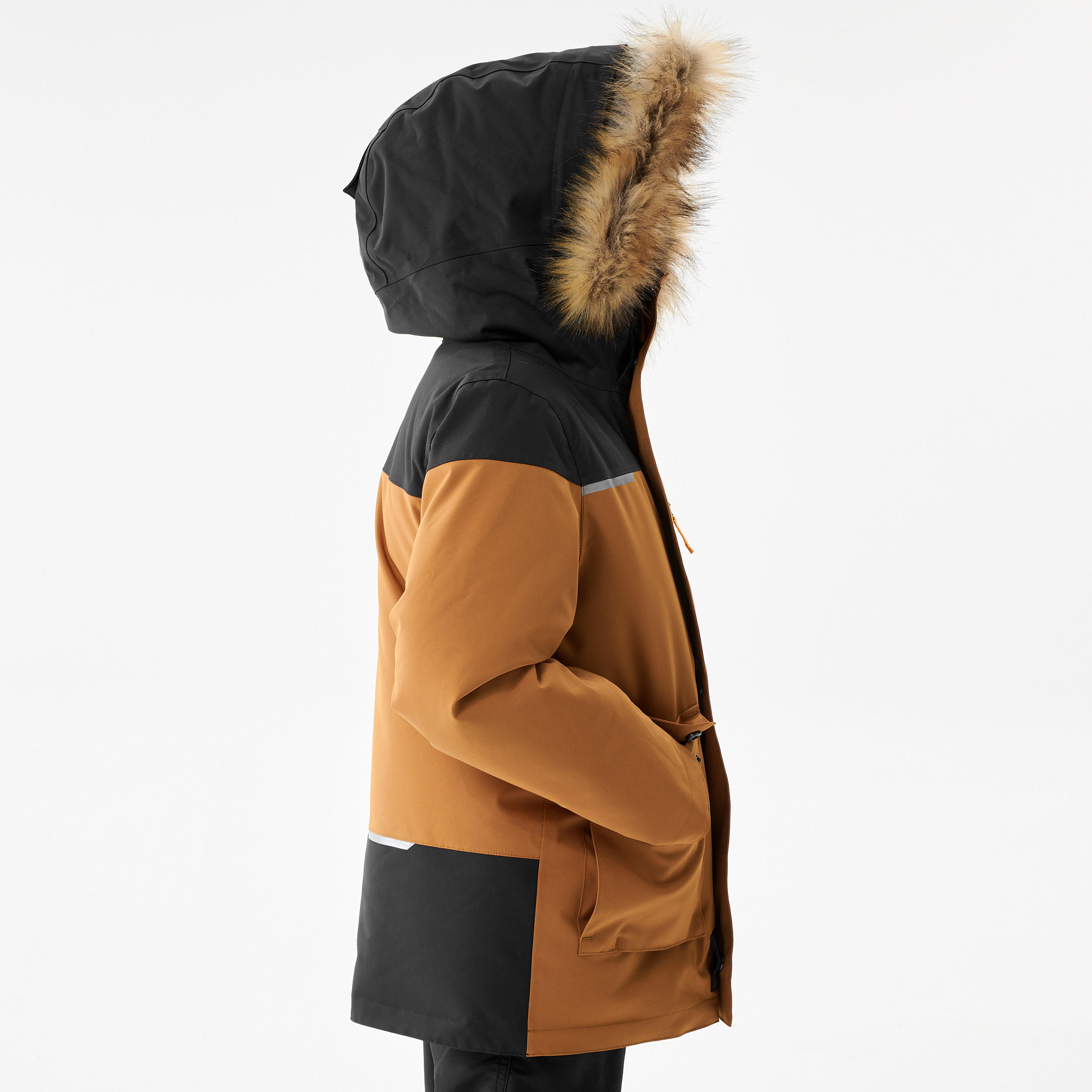 QUECHUA Hrejivá a nepremokavá turistická bunda SH500 U-Warm pre deti od 7 do 15 rokov 12-13 r (151-160 cm) · záber 4
