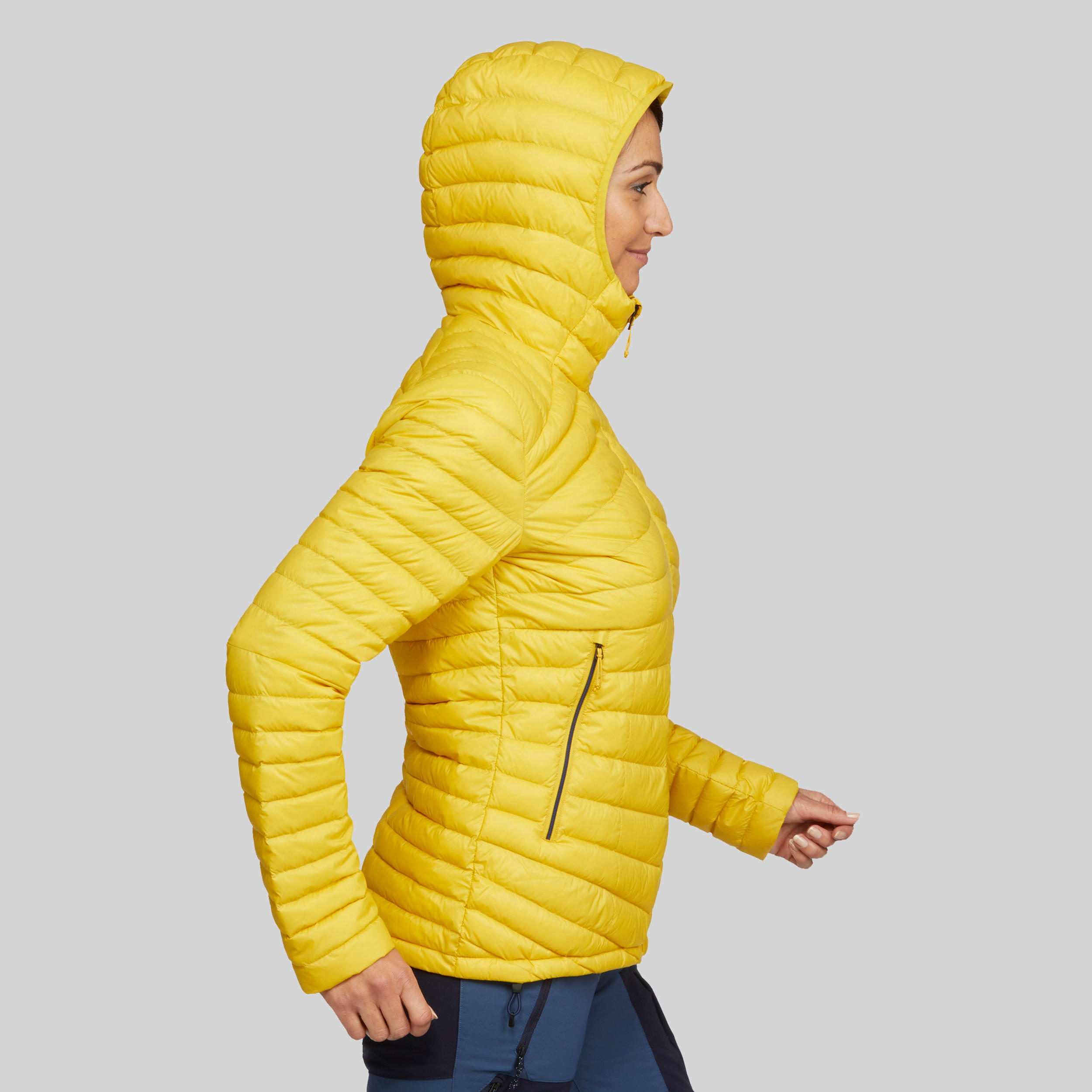 CHAQUETA Mujer Montaña y Trekking Trek 100 -5º Amarillo - Decathlon