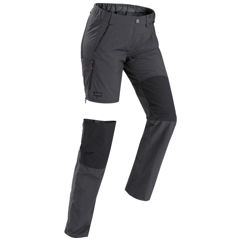 Pantalón desmontable montaña y trekking Mujer Trek 100