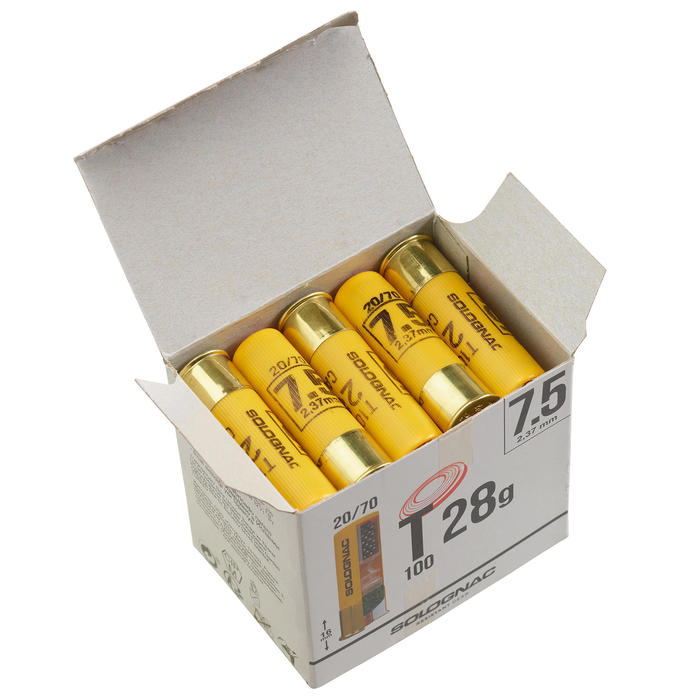 Cartouches ball trap CARTOUCHE BALL TRAP T100 28g CALIBRE ...