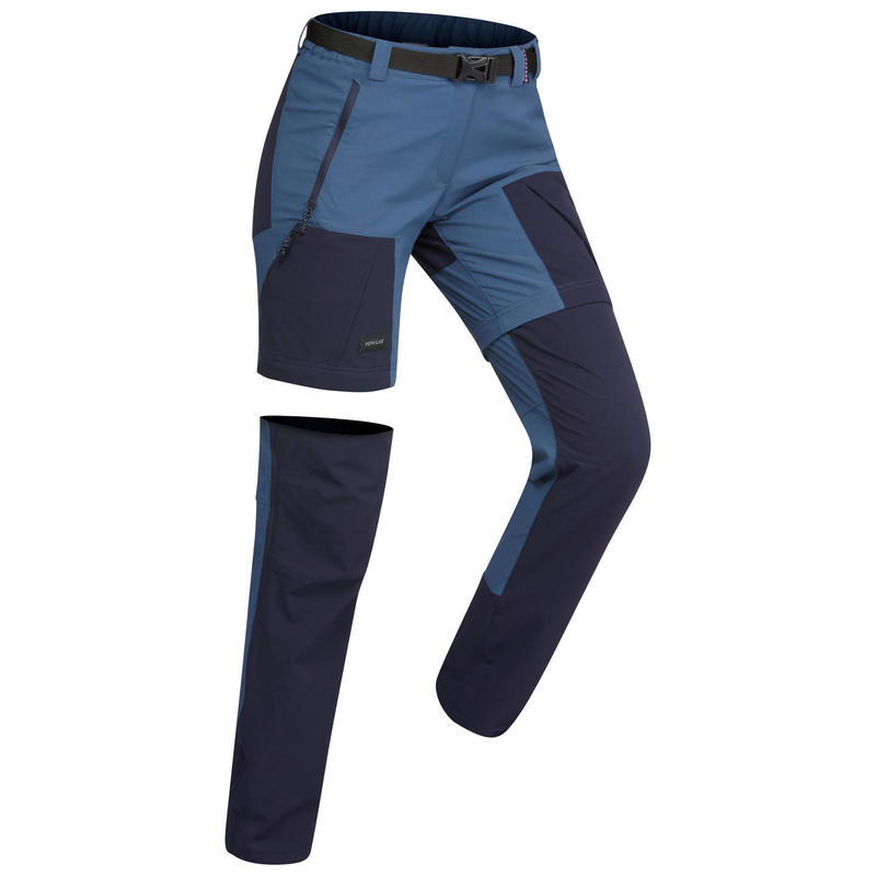 Pantalon modulable de trek montagne - TREK 500 bleu femme