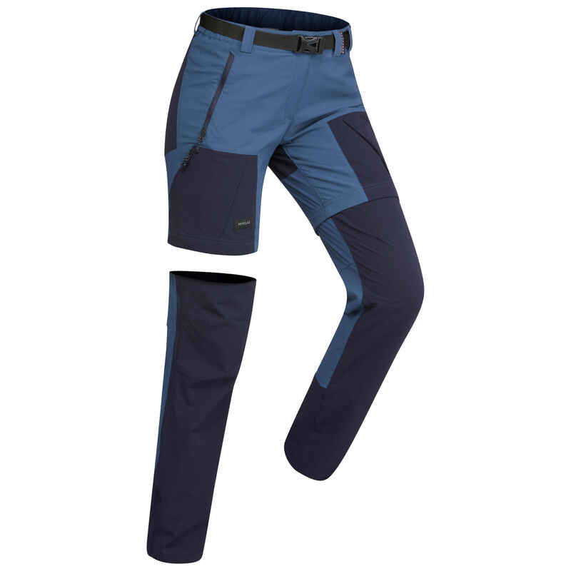 Zip-Off-Trekkinghose Trek 500 Damen blau Zip-Off-Trekkinghose Trek 500 Damen blau