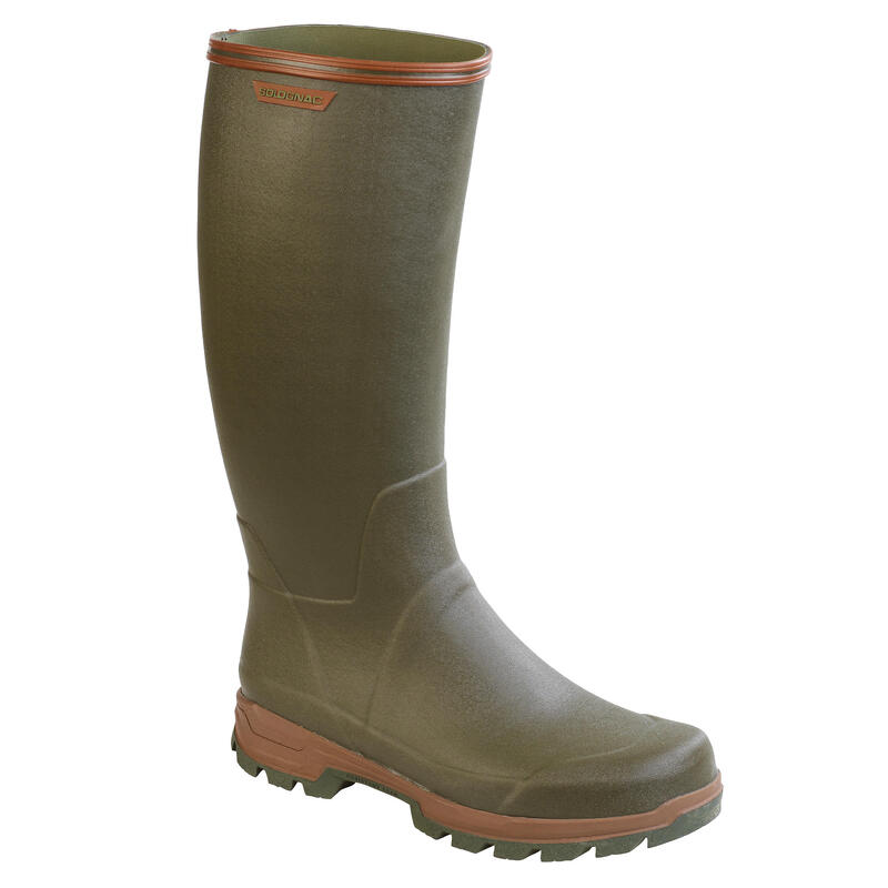 Botas De Agua Katiuskas Caza Solognac 500 Hombre Goma Flexibles Ligeras