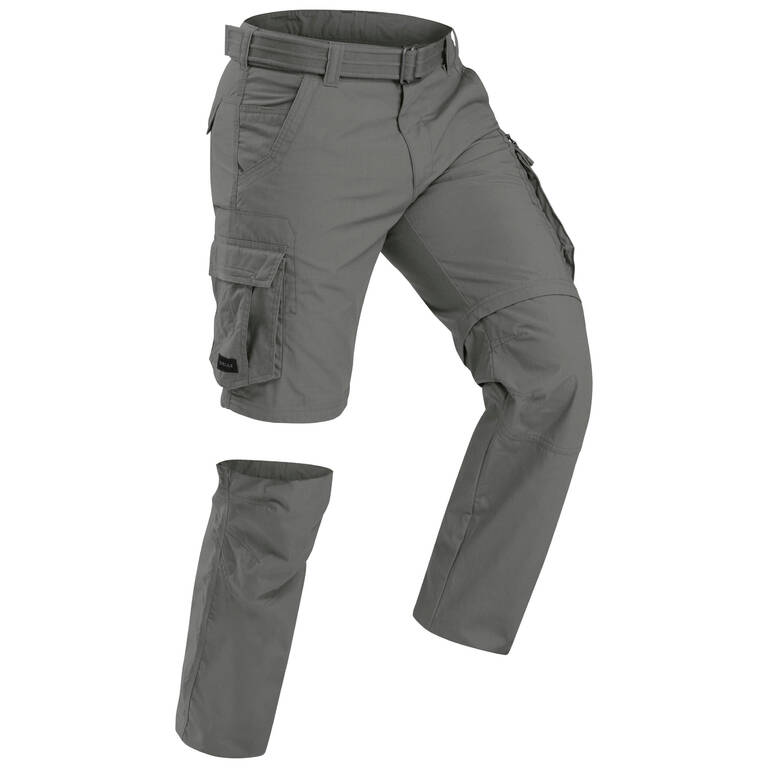 Men Travel Trouser Zip-Off Cargo Travel 100 Khaki