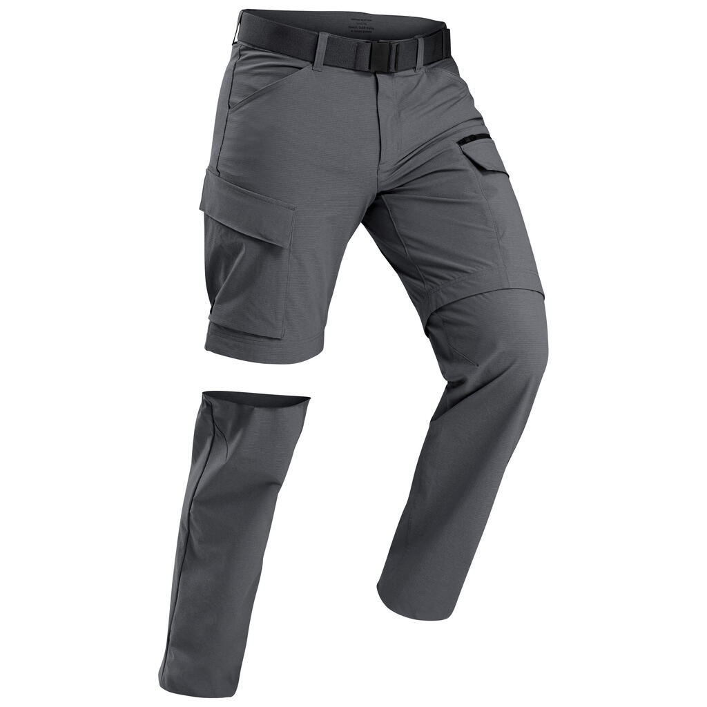 Men’s 2-in-1 Convertible Trekking Trousers - Trek900 Convert. - Grey