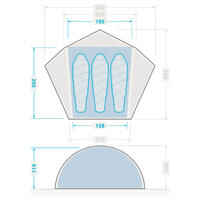 Dome Trekking Tent - 3 person - MT900