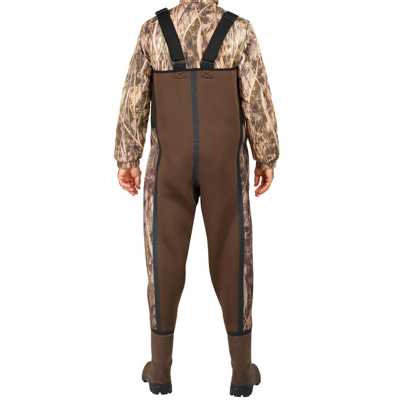 Waders chasse chaud 500 néoprène camouflage marais