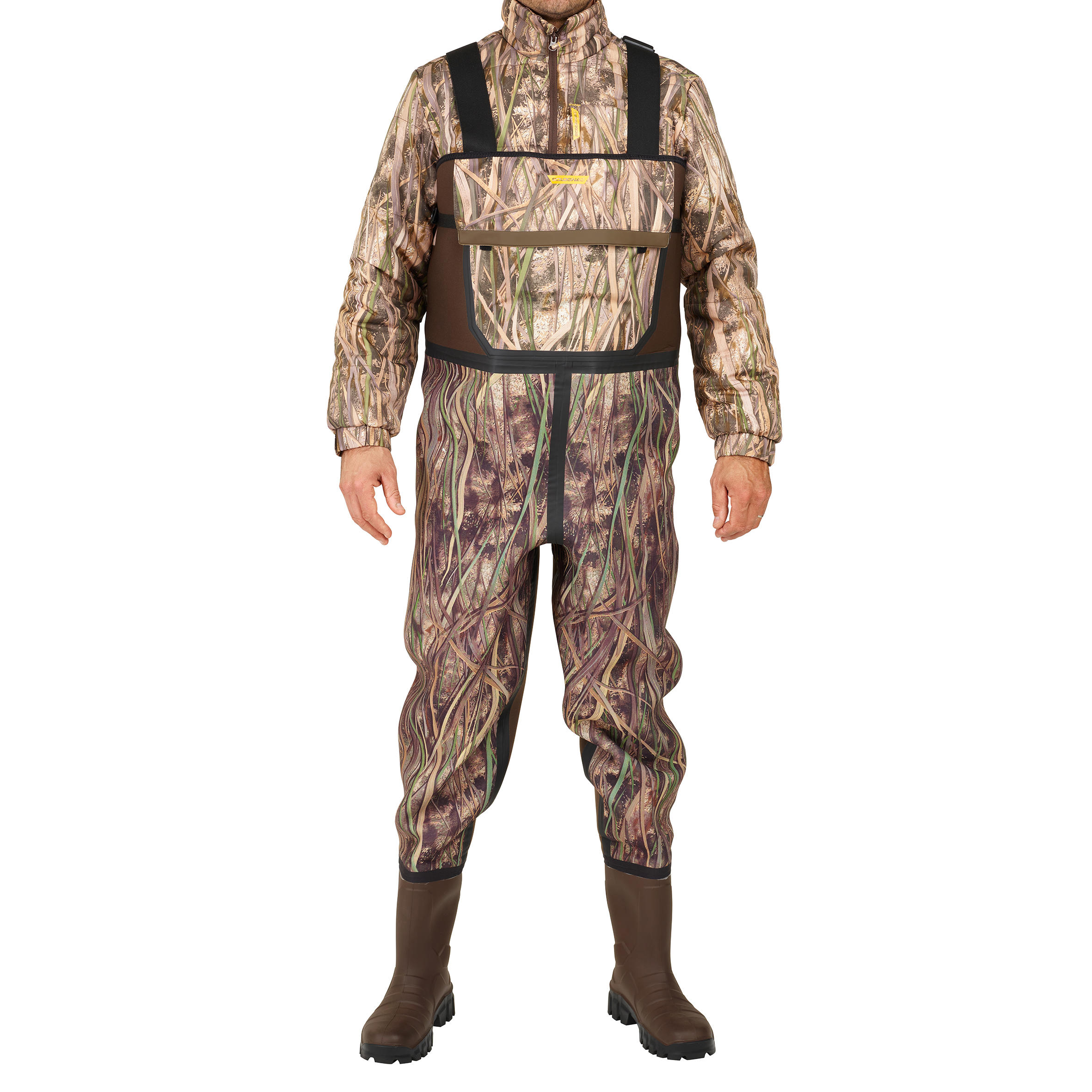 Country Sport Warm Neoprene Waders 500 - Wetland Camouflage 2/11