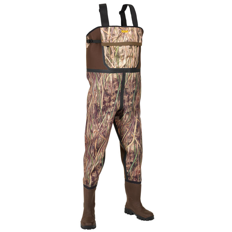 Waders chasse chaud 500 néoprène camouflage marais