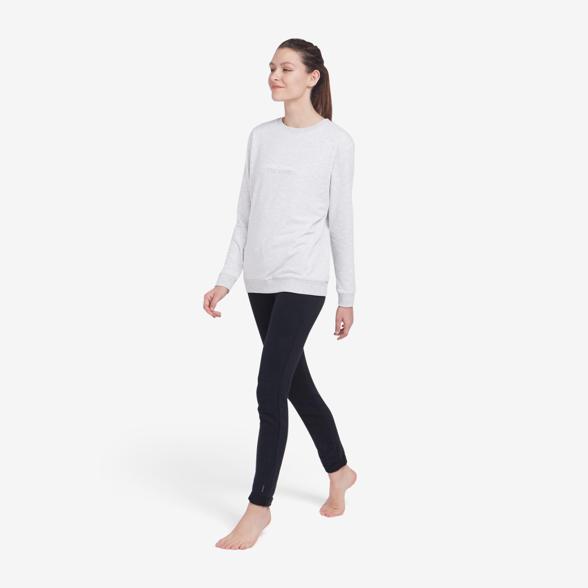 Women's Training Sweatshirt 120 - Light Grey 3/6