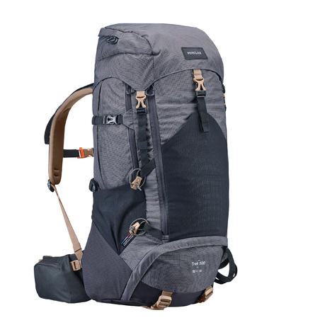 Men's mountain trekking rucksack | TREK 500 50+10L - black