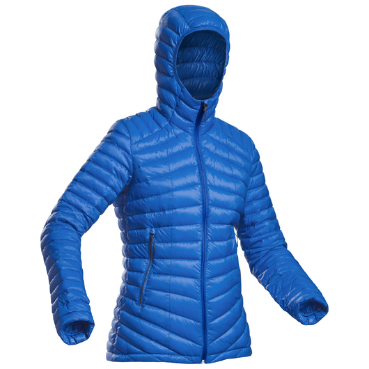 Doudoune trekking montagne TREK 100 Duvet femme bleu