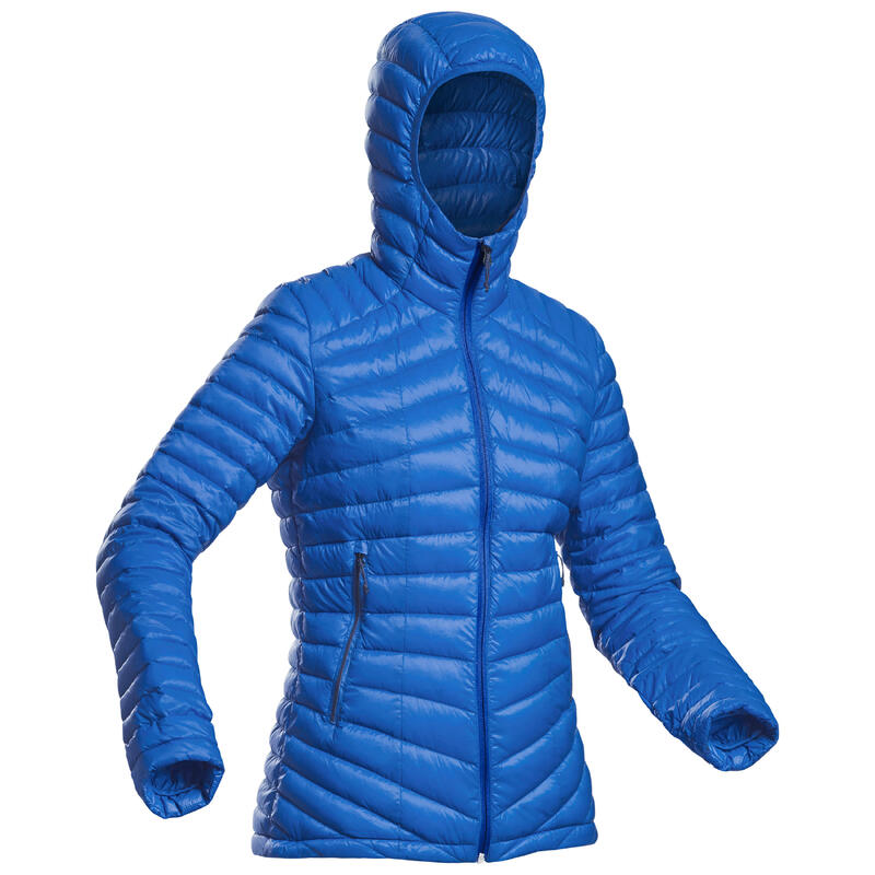 Geacă din puf Trekking la munte MT100 -5°C Albastru închis Damă